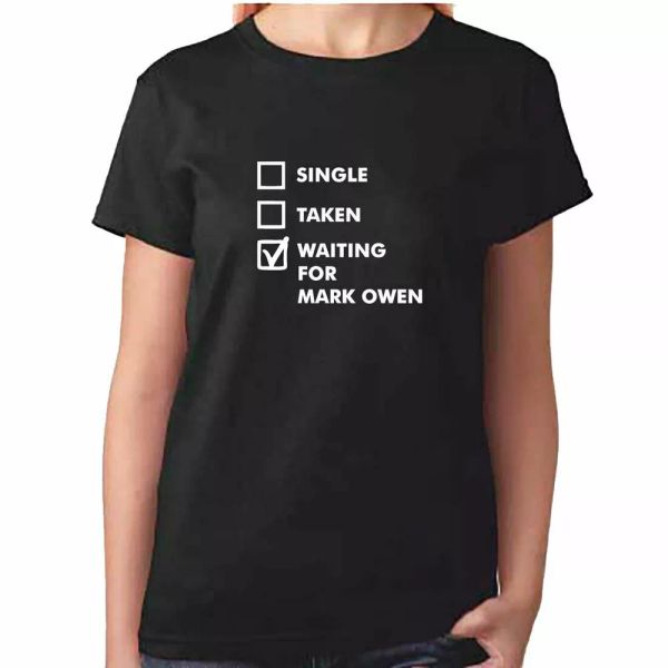 Ladies Single Taken Waiting For MARK OWEN Tshirt - Take That Fan Top Clothing, White;black
Ladies Single Taken Waiting For MARK OWEN Tshirt - Take That Fan Top Clothing, White;black