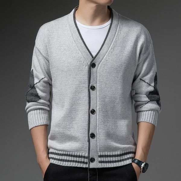 men's sweaters nice men casual knitted cardigan coat mens v-neck solid male long sleeve slim fitted autumn patchworksweatercoats, White;black
men's sweaters nice men casual knitted cardigan coat mens v-neck solid male long sleeve slim fitted autumn patchworksweatercoats, White;black
