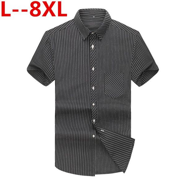 5xl 4xl plus 2021 men's high street casual male striped streetwear shirt men summer short sleeves shirts, White;black
5xl 4xl plus 2021 men's high street casual male striped streetwear shirt men summer short sleeves shirts, White;black