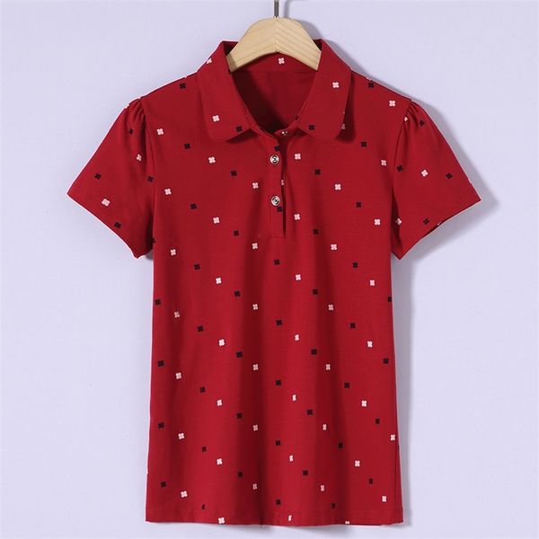 new short-sleeved t-shirt female lapel print wild polo shirt casual lapel ladies shirt black 210406, White
new short-sleeved t-shirt female lapel print wild polo shirt casual lapel ladies shirt black 210406, White