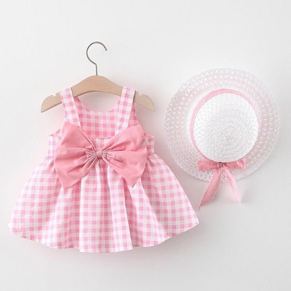 fashion baby girl dresses princess clothing cute sleeveless sweet party cotton plaid big bow dress hat 2pcs set 1-3y sets, White
fashion baby girl dresses princess clothing cute sleeveless sweet party cotton plaid big bow dress hat 2pcs set 1-3y sets, White