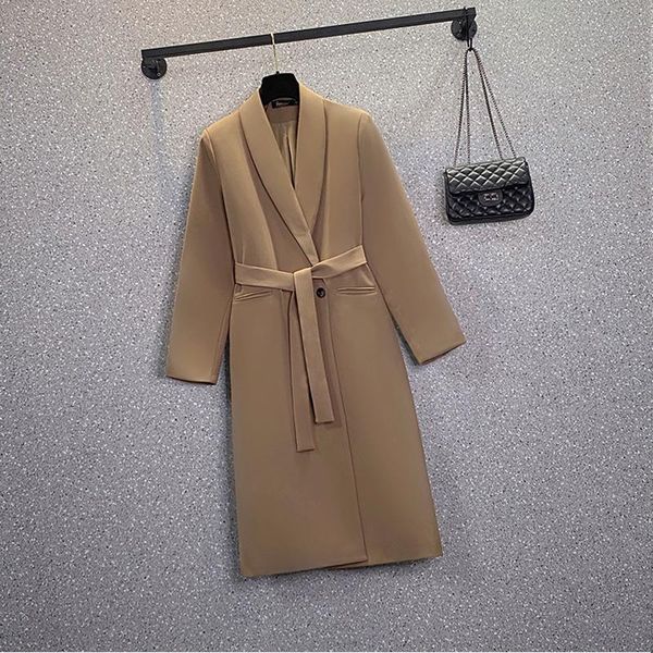 women's trench coats plus size casual female turndown collar loose long coat autumn chic women buttons windbreaker with belt ladies fem, Tan;black
women's trench coats plus size casual female turndown collar loose long coat autumn chic women buttons windbreaker with belt ladies fem, Tan;black