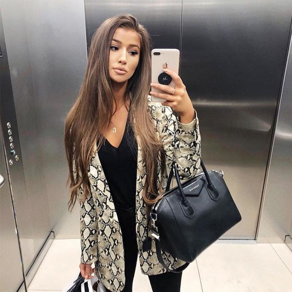 women's suits & blazers vintage animal print blazer notched collar long sleeve coat outerwear female retro loose casaco feminines, White;black
women's suits & blazers vintage animal print blazer notched collar long sleeve coat outerwear female retro loose casaco feminines, White;black