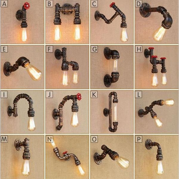 wall lamp steam punk loft industrial iron rust water pipe retro vintage e27 sconce lights steampunk house lighting fixtures luz
wall lamp steam punk loft industrial iron rust water pipe retro vintage e27 sconce lights steampunk house lighting fixtures luz