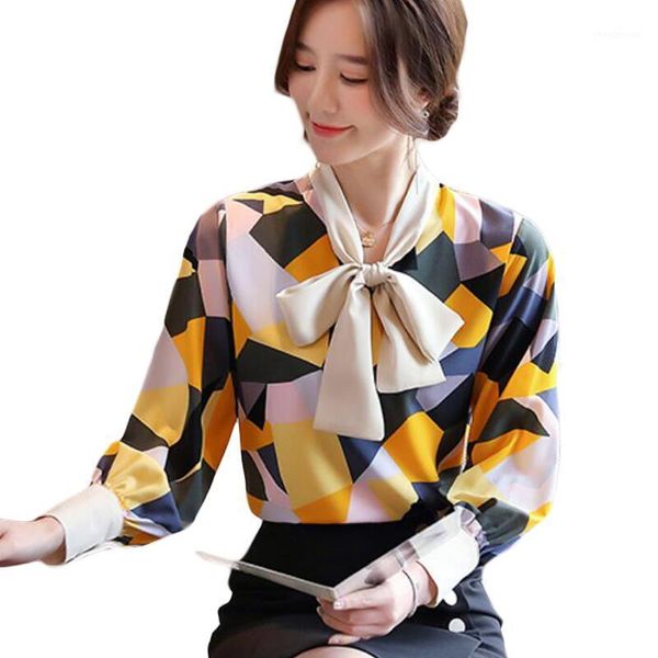 korean geometric print chiffon blouse women shirts long sleeve v-neck bow lace-up blouses 2021 plus size women's &, White
korean geometric print chiffon blouse women shirts long sleeve v-neck bow lace-up blouses 2021 plus size women's &, White