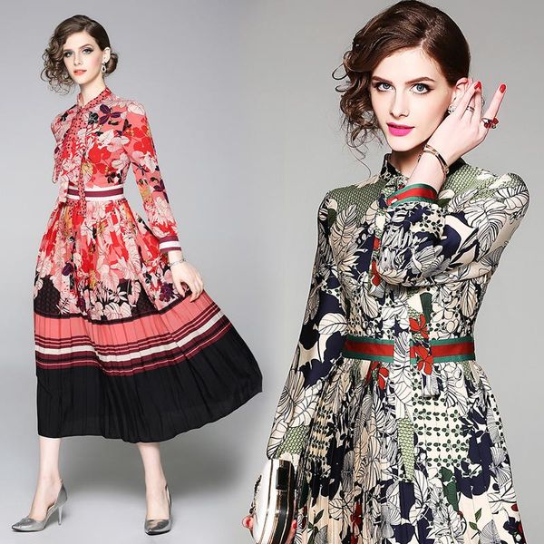 casual dresses early spring vintage long clothing lace up pleated large swing retro dress female women sleeve bow stand collar, Black;gray
casual dresses early spring vintage long clothing lace up pleated large swing retro dress female women sleeve bow stand collar, Black;gray