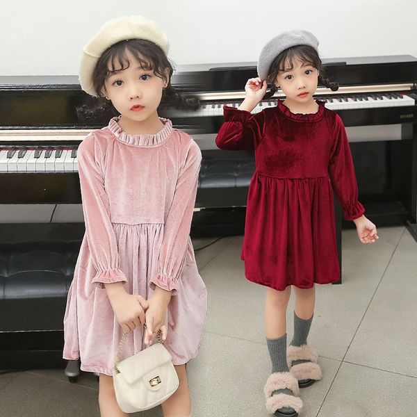 girl's dresses spring autumn velvet girls baby casual childrens fashion student big kids clothes long-sleeve knee-length, Red;yellow
girl's dresses spring autumn velvet girls baby casual childrens fashion student big kids clothes long-sleeve knee-length, Red;yellow