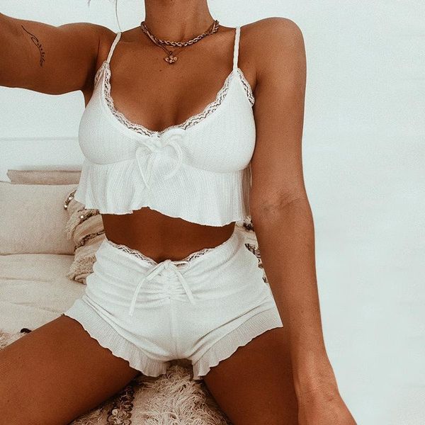 women's shorts lace suspender suit summer sports girlish style fashion feminine pure color stretch thin casual pajamas family, White;black
women's shorts lace suspender suit summer sports girlish style fashion feminine pure color stretch thin casual pajamas family, White;black