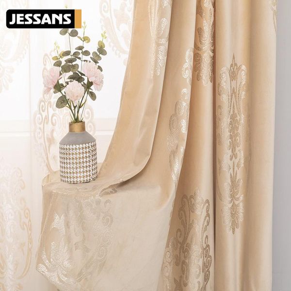 velvet curtains for living room gold stamping process europe-style window bedroom high-grade drapes beige curtain &
velvet curtains for living room gold stamping process europe-style window bedroom high-grade drapes beige curtain &