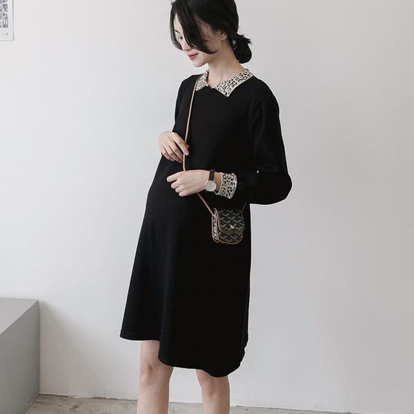 maternity dresses fall / winter 2021 knitted sweater dress lapel leopard print long sleeve mid pullover, White
maternity dresses fall / winter 2021 knitted sweater dress lapel leopard print long sleeve mid pullover, White