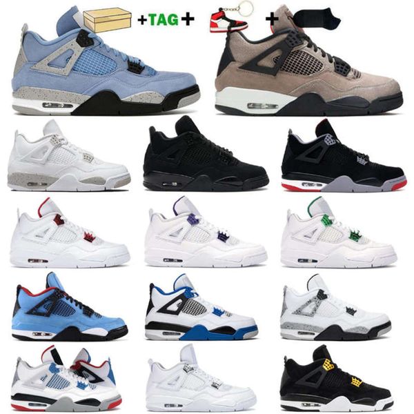 with box jumpman 4 basketball shoes university blue travis scotts hyper royal mens sneakers 4s sail bred taupe haze womens trainers, Black
with box jumpman 4 basketball shoes university blue travis scotts hyper royal mens sneakers 4s sail bred taupe haze womens trainers, Black