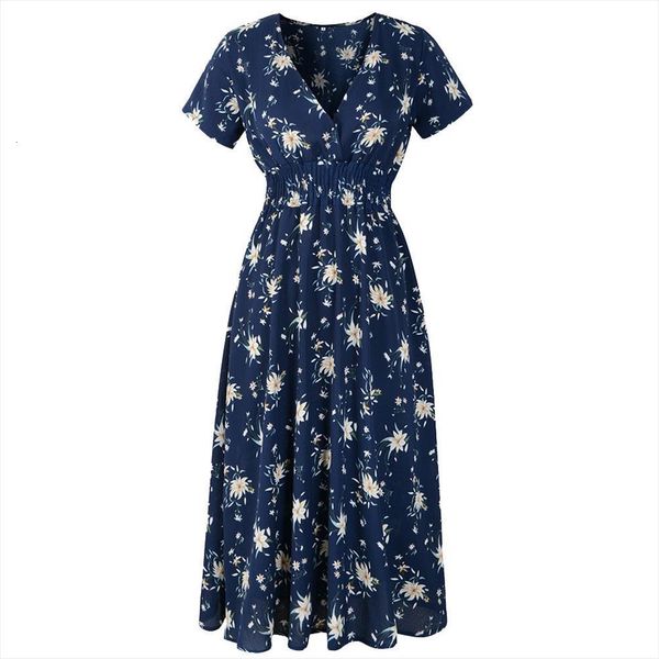 v neck office holiday womens dress floral print summer short sleeve party vestidos robe femme, Black;gray
v neck office holiday womens dress floral print summer short sleeve party vestidos robe femme, Black;gray