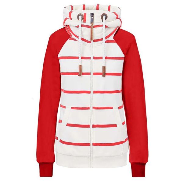 women's jackets women sport coat stripe print zipper hooded female casual long sleeve pocket loose autumn winter 40aw, Black;brown
women's jackets women sport coat stripe print zipper hooded female casual long sleeve pocket loose autumn winter 40aw, Black;brown