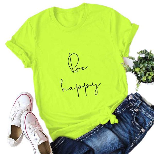 summer short sleeve be happy fashion lady t-shirts t shirt ladies womens female tee t-shirt women's, White
summer short sleeve be happy fashion lady t-shirts t shirt ladies womens female tee t-shirt women's, White