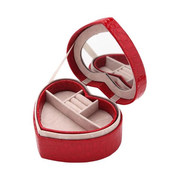 jewelry pouches, bags with mirror crocodile pattern storage portable faux pu leather organizer box heart shape 2 layers display protective, Pink;blue
jewelry pouches, bags with mirror crocodile pattern storage portable faux pu leather organizer box heart shape 2 layers display protective, Pink;blue