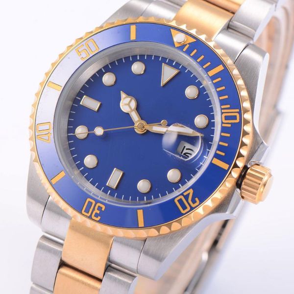 wristwatches 40mm blue dial sapphire glass ceramic bezel date case cover miyota 8215 automatic men's wristwatch, Slivery;brown
wristwatches 40mm blue dial sapphire glass ceramic bezel date case cover miyota 8215 automatic men's wristwatch, Slivery;brown