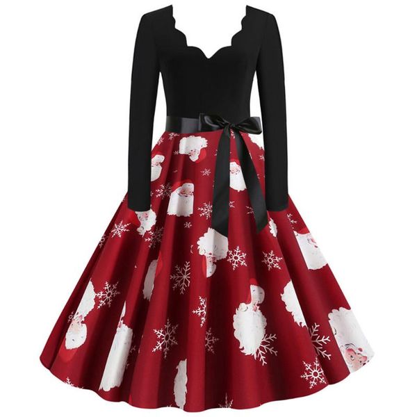 casual dresses black big swing print vintage christmas dress women winter long sleeve v neck year party plus size s~3xl, Black;gray
casual dresses black big swing print vintage christmas dress women winter long sleeve v neck year party plus size s~3xl, Black;gray
