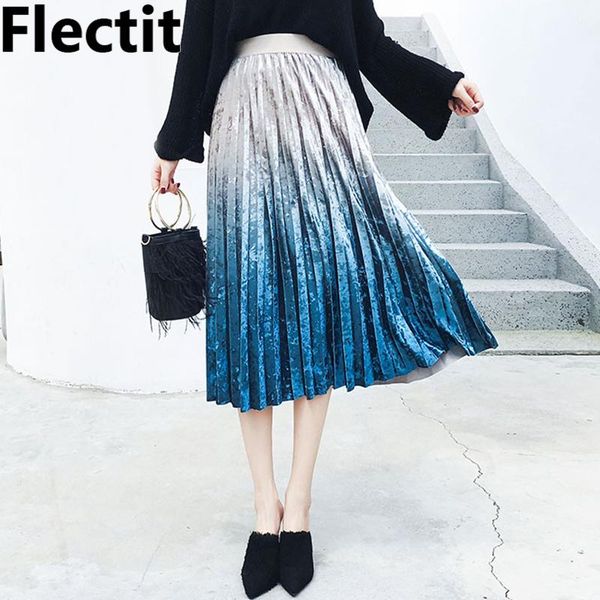 skirts flectit shining velvet pleated skirt two-tone high waist blue silver midi autumn winter womens, Black
skirts flectit shining velvet pleated skirt two-tone high waist blue silver midi autumn winter womens, Black