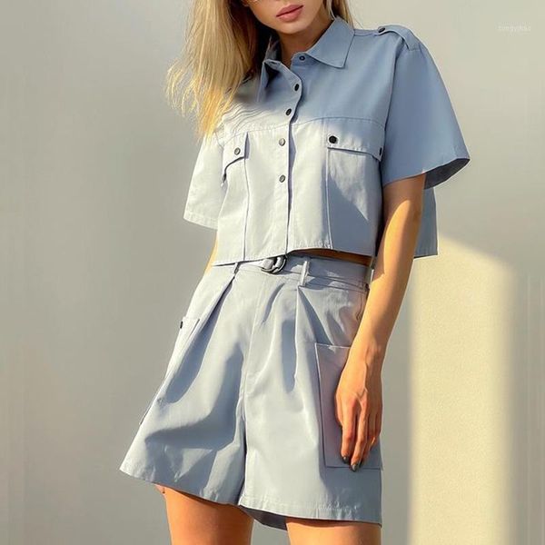 fashion turn down collar suits women elegant straight buttons pockets suit safari style wide leg shorts ladies women's tracksuits, Gray
fashion turn down collar suits women elegant straight buttons pockets suit safari style wide leg shorts ladies women's tracksuits, Gray