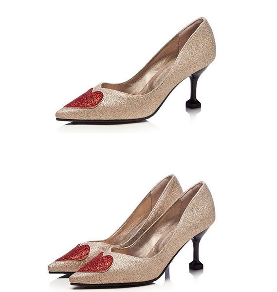 women's shoes in spring and autumn high fine heel pointed end@879, Black