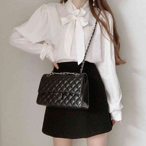 woman chic shirt spring korean ins fashion elegant bow tie design puff sleeve versatile bottoming blouse tide, White
woman chic shirt spring korean ins fashion elegant bow tie design puff sleeve versatile bottoming blouse tide, White