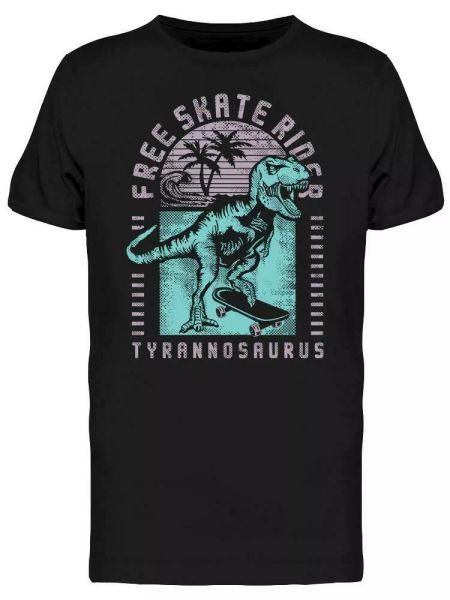skate rider tee men's -image by shutterstock, White;black 
skate rider tee men's -image by shutterstock, White;black