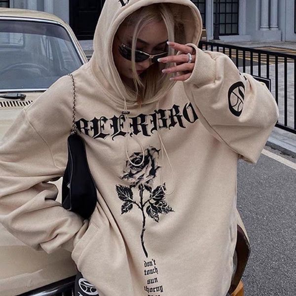 women's hoodies & sweatshirts gothic hoodie womens spring autumn print long sleeve pullovers kawaii clothes korean loose thin coat, Black
women's hoodies & sweatshirts gothic hoodie womens spring autumn print long sleeve pullovers kawaii clothes korean loose thin coat, Black
