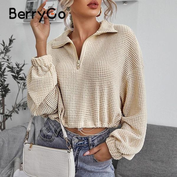 women's polos berrygo casual autumn solid women t-shirt stand collar zipper loose ladies short full off shoulder sleeves female, White
women's polos berrygo casual autumn solid women t-shirt stand collar zipper loose ladies short full off shoulder sleeves female, White