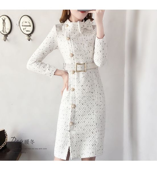 slleeve wool women elegant package hip vestidos pearl single-breasted tweed bow stand collar long sleeve sashes dress, Tan;black
slleeve wool women elegant package hip vestidos pearl single-breasted tweed bow stand collar long sleeve sashes dress, Tan;black