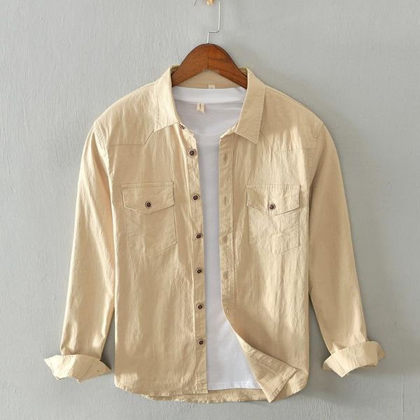 men's casual shirts autumn japanese style fashion men multi pockets cargo uniform long sleeve, White;black
men's casual shirts autumn japanese style fashion men multi pockets cargo uniform long sleeve, White;black