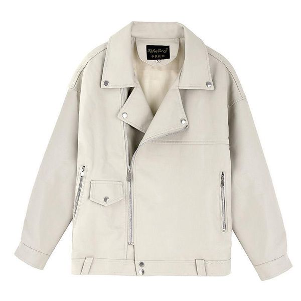 women's leather & faux 2021 autumn winter women pu motorcycle jacket female solid color jackets ladies coats loose casual, Black
women's leather & faux 2021 autumn winter women pu motorcycle jacket female solid color jackets ladies coats loose casual, Black