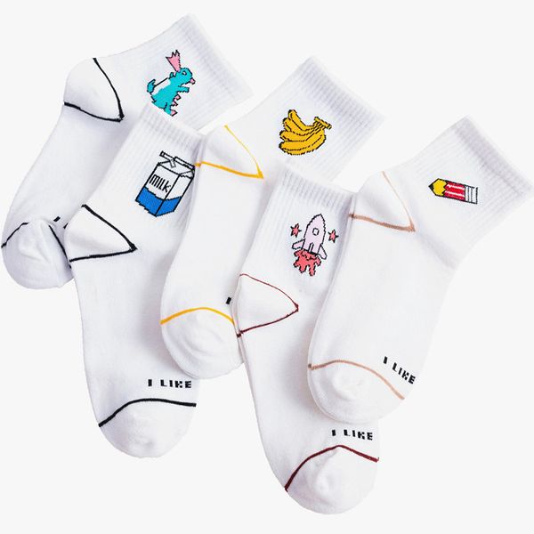 fashion socks all cotton chinese tube english milk banana pencil cartoon for children, Black;white
fashion socks all cotton chinese tube english milk banana pencil cartoon for children, Black;white