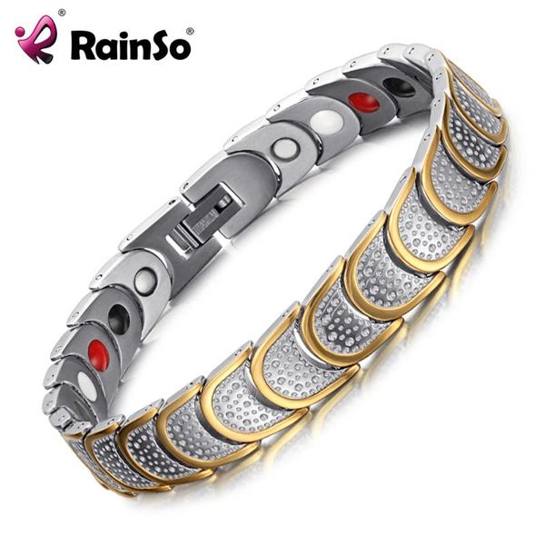 rainso plated bracelet 4 elements health magnetic men bracelets & bangles titanium squamiform design otb-768sgfir link, chain, Black
rainso plated bracelet 4 elements health magnetic men bracelets & bangles titanium squamiform design otb-768sgfir link, chain, Black