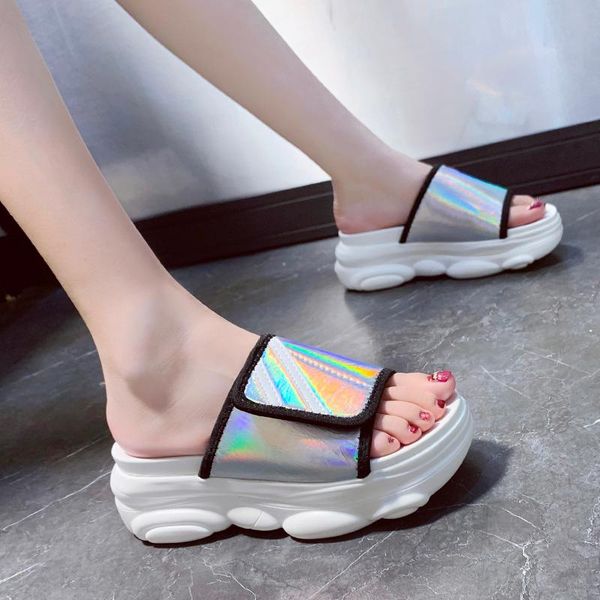 slippers summer women designers wedge chunky platform sandals beach 6cm high heels concise casual shoes woman outside slides, Black
slippers summer women designers wedge chunky platform sandals beach 6cm high heels concise casual shoes woman outside slides, Black