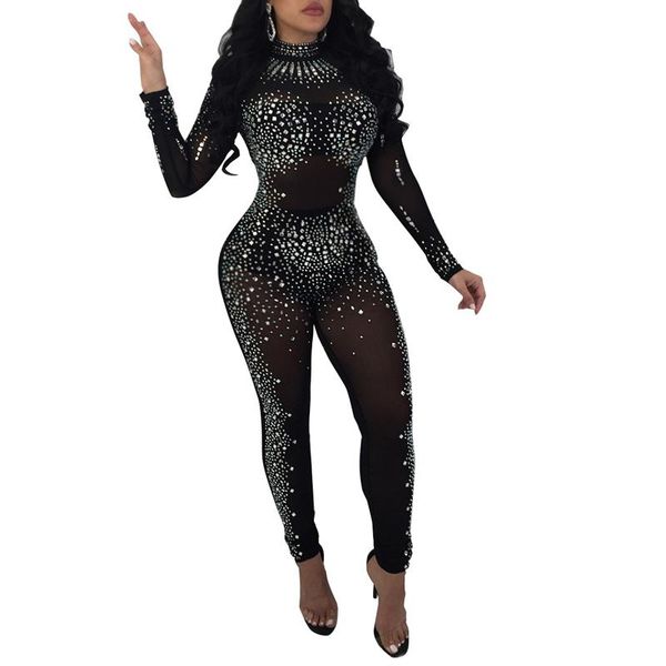 women's jumpsuits & rompers sexymesh crystal see through women nightclub perspective outfit, Black;white
women's jumpsuits & rompers sexymesh crystal see through women nightclub perspective outfit, Black;white