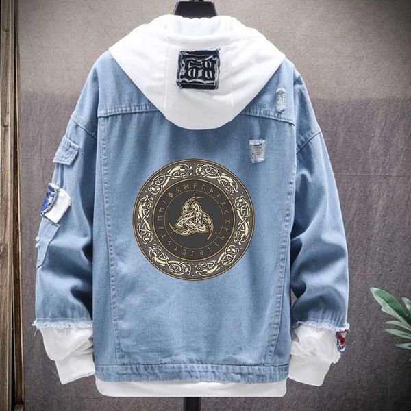 men's jackets tv show odin of god viking oversized korean denim jacket men streetwear autumn blue jean thick hooded bomber jeans coat, Black;brown
men's jackets tv show odin of god viking oversized korean denim jacket men streetwear autumn blue jean thick hooded bomber jeans coat, Black;brown