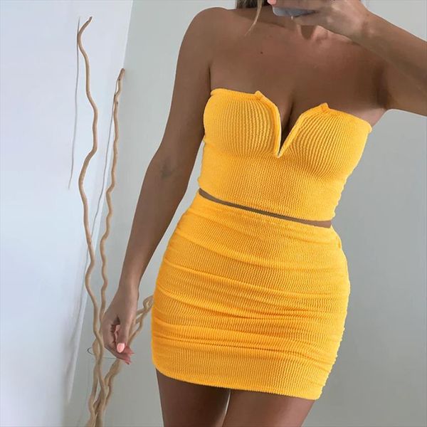 summer vest and skirts sets womens tracksuits solid color strapless crop high waist short party club elegant suits lady, Gray
summer vest and skirts sets womens tracksuits solid color strapless crop high waist short party club elegant suits lady, Gray