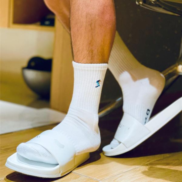 men's socks fashion sports man pattern white gay male crew streetwear cotton sock comfortable, Black