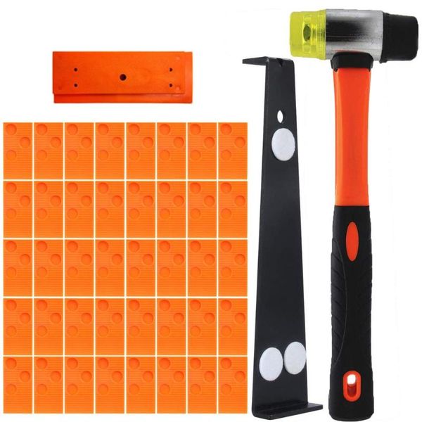 professional hand tool sets wood flooring installation kit with durable tapping block long pull bar double-faced hammer and 40pcs wedge spac
professional hand tool sets wood flooring installation kit with durable tapping block long pull bar double-faced hammer and 40pcs wedge spac