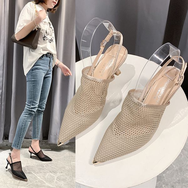 luxury dress shoes 2021 summer gauze hollow roman pointed color matching sandal's thin heel baotou banquet high heels, Black
luxury dress shoes 2021 summer gauze hollow roman pointed color matching sandal's thin heel baotou banquet high heels, Black