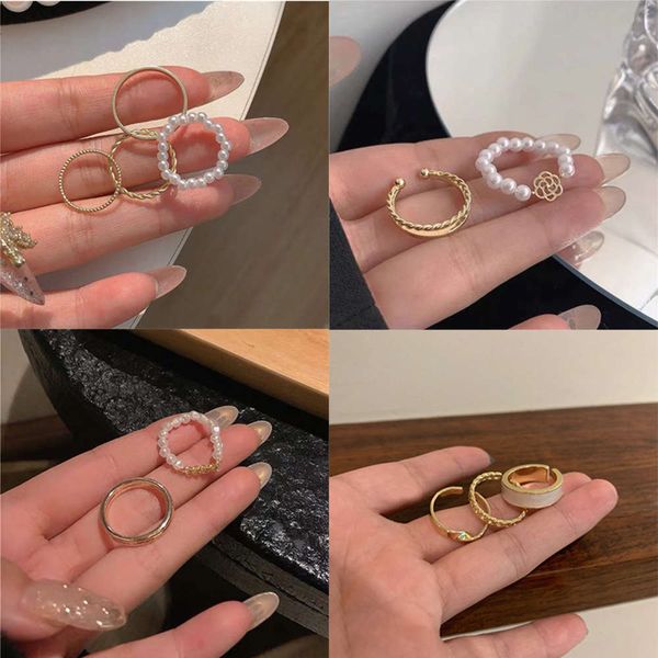 fashion 2021 new gold suit ring women's creative index finger popular pearl s, Silver
fashion 2021 new gold suit ring women's creative index finger popular pearl s, Silver