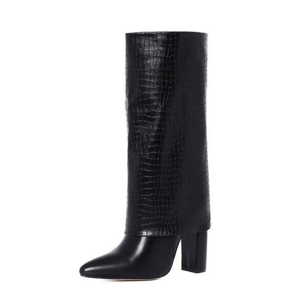 boots mkkhou fashion knee-high boot women 2021 winter leather print cusp wide barrel thick heel 8cm high middle, Black
boots mkkhou fashion knee-high boot women 2021 winter leather print cusp wide barrel thick heel 8cm high middle, Black