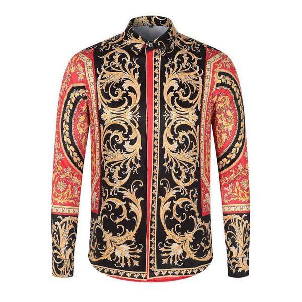 street fashion show floral shirt mens long sleeve luxury print dress shirts 2021 slim fit wedding party prom men's, White;black
street fashion show floral shirt mens long sleeve luxury print dress shirts 2021 slim fit wedding party prom men's, White;black