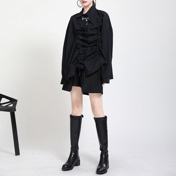 blouses msxu autumn and winter female with long sleeves, dark asymmetric cord shirt, White
blouses msxu autumn and winter female with long sleeves, dark asymmetric cord shirt, White