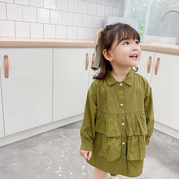 autumn baby girls fashion ruffle oversized green shirt dress korean style long shirts girl loose casual clothes 210615, Red;yellow
autumn baby girls fashion ruffle oversized green shirt dress korean style long shirts girl loose casual clothes 210615, Red;yellow