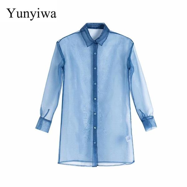 women's blouses & shirts 2021 organza long transparent shirt womens blouse vintage party clothing blusas mujer, White
women's blouses & shirts 2021 organza long transparent shirt womens blouse vintage party clothing blusas mujer, White