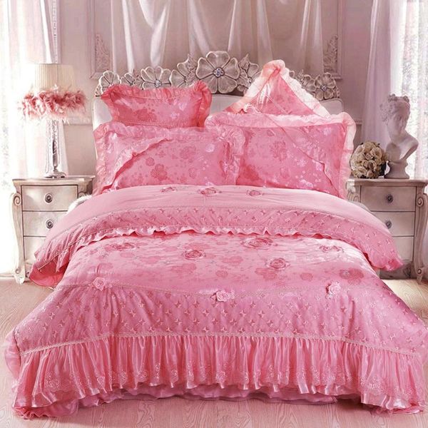 bedding sets shabby chic lace ruffle duvet cover set cotton embroidery wedding pink red 4/6piece bed sheet pillow shams
bedding sets shabby chic lace ruffle duvet cover set cotton embroidery wedding pink red 4/6piece bed sheet pillow shams