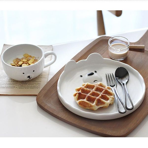 dishes & plates high color ceramic lovely bear breakfast plate coffee oatmeal yogurt cup household dish rice bowl combination set
dishes & plates high color ceramic lovely bear breakfast plate coffee oatmeal yogurt cup household dish rice bowl combination set