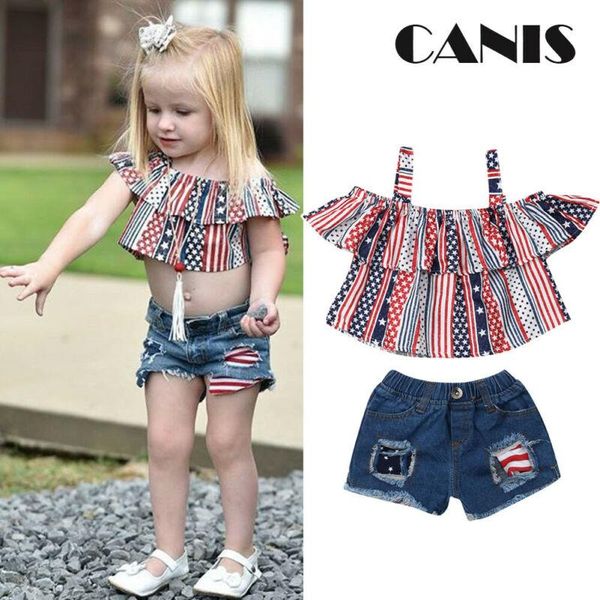 clothing sets toddler baby girl 4th of july outfits halter shirts crop denim shorts outfit, White
clothing sets toddler baby girl 4th of july outfits halter shirts crop denim shorts outfit, White