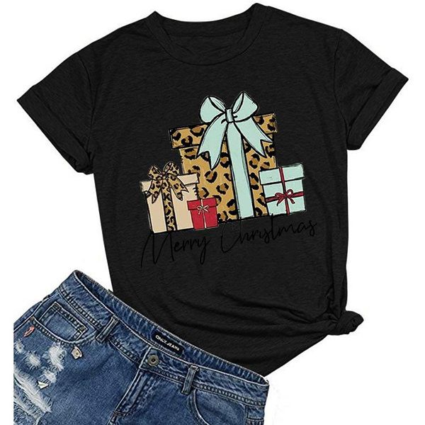 women's t-shirt casual female t shirt graphic tee woman gift tshirt merry christmas short sleeve top, White
women's t-shirt casual female t shirt graphic tee woman gift tshirt merry christmas short sleeve top, White